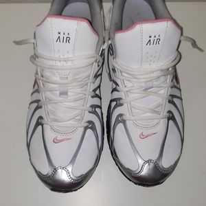 Pink silver and white Nike Air Max